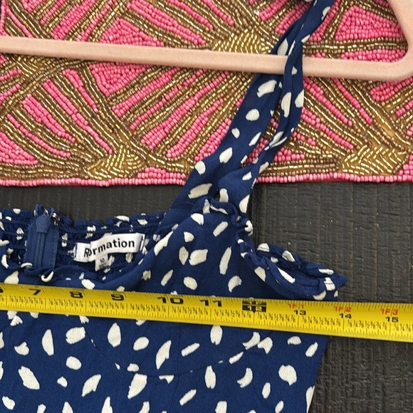Reformation Mini Blue Polka Dot Dress - Picture 13 of 15